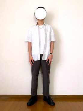 「UNIQLO（ユニクロ）のアイテム（シャツ/ブラウス、ホワイト系）」を使った、Kitさん（メンズ・162cm）の春コーディネート