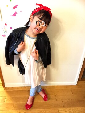 「GAP（ギャップ）のアイテム（チュニック）」を使った、tommy♡さん（キッズ・110cm）の春コーディネート