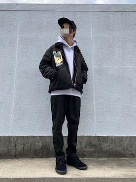 「F-LAGSTUF-F（フラグスタフ）のアイテム（ジャケット/アウター）」を使った、johnmayerさん（メンズ・178cm）の冬コーディネート