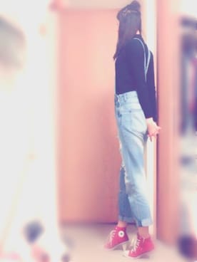 「アイテム（バレッタ/ヘアクリップ）」を使った、みーさん（レディース・162cm）の冬コーディネート