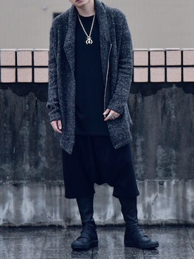 「IMMENSE（イメンス）のアイテム」を使った、Yenさん（メンズ・175cm）の秋コーディネート