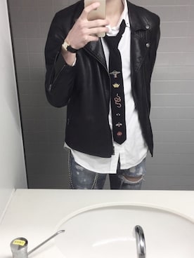 「アイテム（フォーマルスーツ/小物）」を使った、Яөія﻿aさん（メンズ・175cm・10代）の冬コーディネート