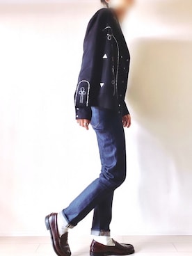 「ウエスタンシャツ」｜「アイテム（その他アウター）」を使った、Rさん（メンズ・182cm）の春コーディネート
