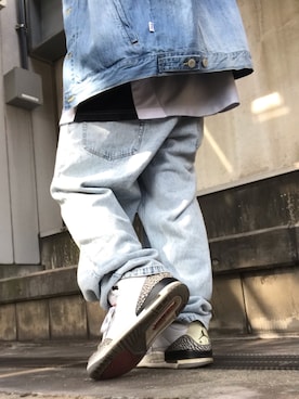 「FILA（フィラ）のアイテム（デニムジャケット）」を使った、沼さん（メンズ・171cm）の春コーディネート