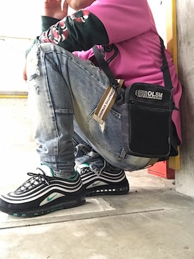 「NIKE（ナイキ）のNIKE ナイキ エア マックス 97 atmos EXCLUSIVE / NIKE AIR MAX 97 921826-013 【SP】（スニーカー）」を使った、沼さん（メンズ・171cm）の春コーディネート