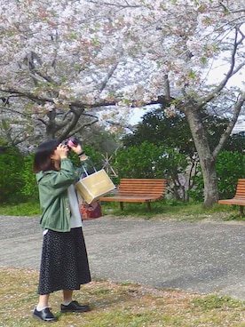 「カメラ女子」｜「アイテム（その他シューズ）」を使った、ぽにょかさん（レディース・149cm）の春コーディネート