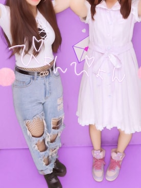 「Nile PERCH（ナイルパーチ）のアイテム（ワンピース/ドレス）」を使った、maya🎀さん（レディース・162cm）の夏コーディネート
