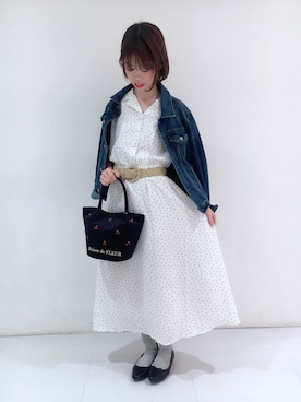 「メゾンドフルール」｜「アイテム（ジャケット/アウター）」を使った、りりさん（レディース・147cm）の春コーディネート