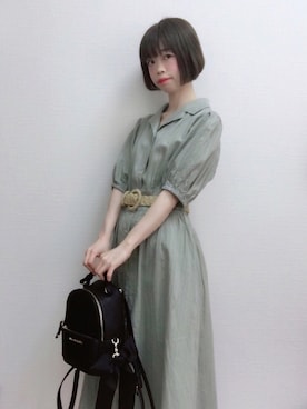 「Maison de FLEUR（メゾンドフルール）のアイテム」を使った、りりさん（レディース・147cm）の春コーディネート