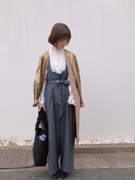 「Maison de FLEUR（メゾンドフルール）のアイテム」を使った、りりさん（レディース・147cm）の秋コーディネート