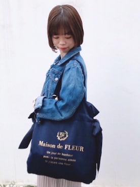 「メゾンドフルール」｜「アイテム（ジャケット/アウター）」を使った、りりさん（レディース・147cm）の秋コーディネート