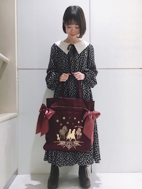 「Maison de FLEUR（メゾンドフルール）のアイテム」を使った、りりさん（レディース・147cm）の冬コーディネート