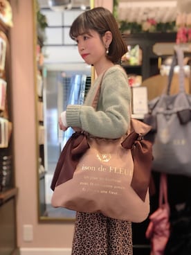 「Maison de FLEUR（メゾンドフルール）のアイテム」を使った、りりさん（レディース・147cm）の冬コーディネート