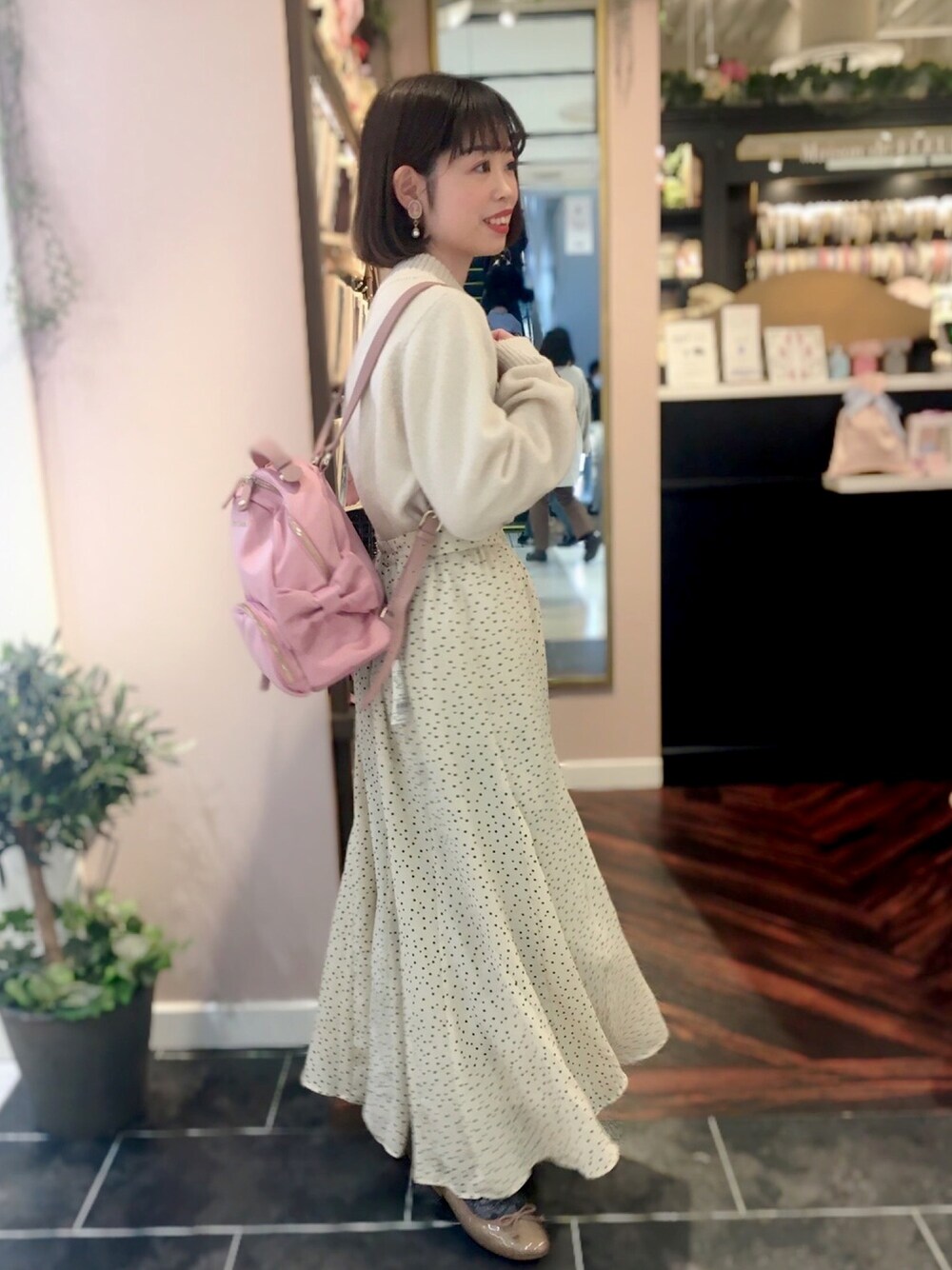 Maison de FLEUR（メゾンドフルール）の「サテンサイドリボンリュック 