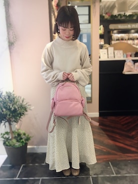 「Maison de FLEUR（メゾンドフルール）のアイテム」を使った、りりさん（レディース・147cm）の冬コーディネート