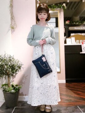「メゾンドフルール」｜「アイテム（その他）」を使った、りりさん（レディース・147cm）の春コーディネート