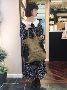 「メゾンドフルール」｜「アイテム（その他）」を使った、りりさん（レディース・147cm）の冬コーディネート