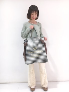 「メゾンドフルール」｜「アイテム（その他）」を使った、りりさん（レディース・147cm）の春コーディネート