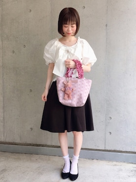 「メゾンドフルール」｜「アイテム（その他）」を使った、りりさん（レディース・147cm）の春コーディネート