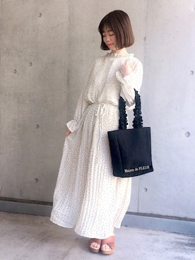 「メゾンドフルール」｜「アイテム（その他）」を使った、りりさん（レディース・147cm）の春コーディネート