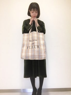 「メゾンドフルールプチローブ」｜りりさん（レディース・147cm）の秋コーディネート