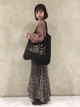 「モールニット」｜りりさん（レディース・147cm）の秋コーディネート