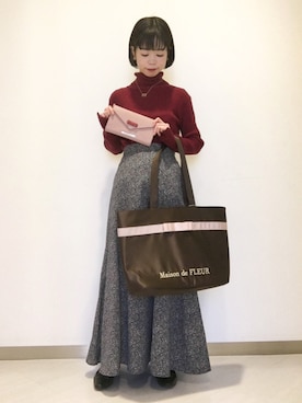 「アイテム（財布）」を使った、りりさん（レディース・147cm）の冬コーディネート