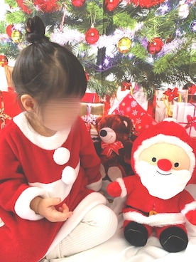 「クリスマスコーデ」｜「アイテム（ワンピース/ドレス）」を使った、YUIRIさん（キッズ・90cm）の冬コーディネート