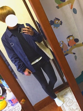 「SMILEY（スマイリー）のアイテム（ジャケット/アウター）」を使った、kaiさん（メンズ・170cm）の秋コーディネート