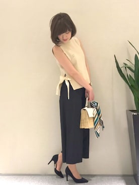 「31 Sons de mode（トランテアン　ソン　ドゥ　モード）のアイテム（バッグ）」を使った、うおchanさん（レディース・162cm）の春コーディネート