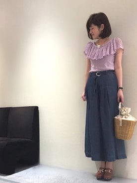 「31 Sons de mode（トランテアン　ソン　ドゥ　モード）のアイテム（オールインワン・サロペット）」を使った、うおchanさん（レディース・162cm）の春コーディネート