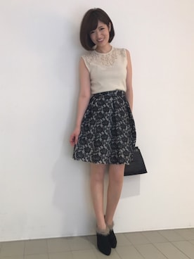「31 Sons de mode（トランテアン　ソン　ドゥ　モード）のアイテム（ブーティ）」を使った、うおchanさん（レディース・162cm）の夏コーディネート