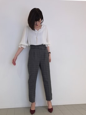 「31 Sons de mode（トランテアン　ソン　ドゥ　モード）のアイテム（アクセサリー）」を使った、うおchanさん（レディース・162cm）の秋コーディネート