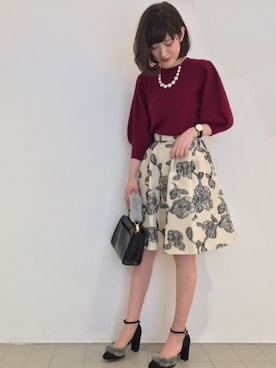 「31 Sons de mode（トランテアン　ソン　ドゥ　モード）のアイテム（アクセサリー）」を使った、うおchanさん（レディース・162cm）の秋コーディネート