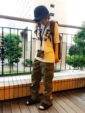 「AVIREX（アヴィレックス）のアイテム（財布/小物）」を使った、MANAさん（レディース・155cm）の夏コーディネート