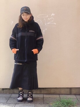 「AVIREX（アヴィレックス）のアイテム（その他アウター）」を使った、MANAさん（レディース・155cm）の夏コーディネート
