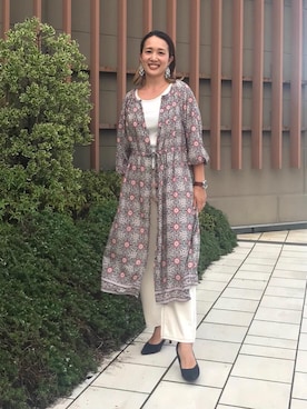 「ペインターパンツ」｜「アイテム（ワンピース/ドレス）」を使った、Yumizakiさん（レディース・170cm）の秋コーディネート