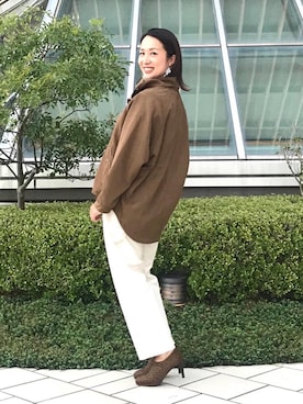 「SMITH'S（スミス）のアイテム（パンツ）」を使った、Yumizakiさん（レディース・170cm）の秋コーディネート