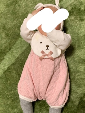 「PETIT BATEAU（プチバトー）のアイテム（帽子）」を使った、しおりさん（キッズ・60cm）の冬コーディネート