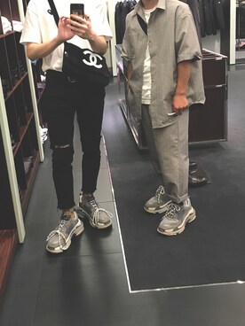 「アイテム（シューズ）」を使った、しったん さん（メンズ・80cm・20代）の秋コーディネート