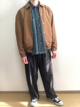 「CIAOPANIC TYPY（チャオパニックティピー）のアイテム（ブルゾン）」を使った、ゆーにさん（メンズ・173cm）の春コーディネート