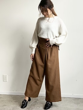 「Futier land（フューティアランド）のアイテム」を使った、りのさん（レディース・159cm）の冬コーディネート