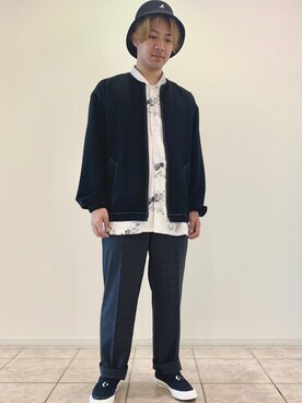 「CONVERSE（コンバース）のアイテム（スリッポン）」を使った、しゅんさん（メンズ・167cm）の春コーディネート
