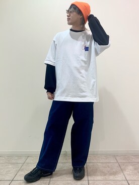 「JUNRED（ジュンレッド）のアイテム（スウェット）」を使った、しゅんさん（メンズ・167cm）の春コーディネート