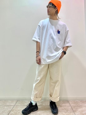 「JUNRED（ジュンレッド）のアイテム（デニムパンツ）」を使った、しゅんさん（メンズ・167cm）の春コーディネート