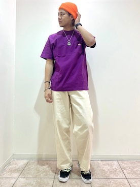 「JUNRED（ジュンレッド）のアイテム（デニムパンツ）」を使った、しゅんさん（メンズ・167cm）の春コーディネート