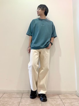 「JUNRED（ジュンレッド）のアイテム（デニムパンツ）」を使った、しゅんさん（メンズ・167cm）の春コーディネート