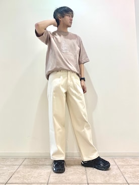 「JUNRED（ジュンレッド）のアイテム（デニムパンツ）」を使った、しゅんさん（メンズ・167cm）の春コーディネート