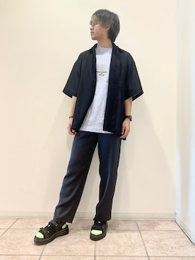 「Dr. Martens（ドクターマーチン）のアイテム（サンダル）」を使った、しゅんさん（メンズ・167cm）の春コーディネート