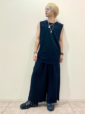 「JUNRED（ジュンレッド）のアイテム（タンクトップ）」を使った、しゅんさん（メンズ・167cm）の春コーディネート
